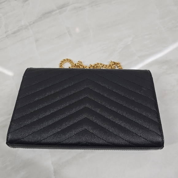 Saint Laurent Black Quilted Leather Crossbody Bag - Picture 7 of 13